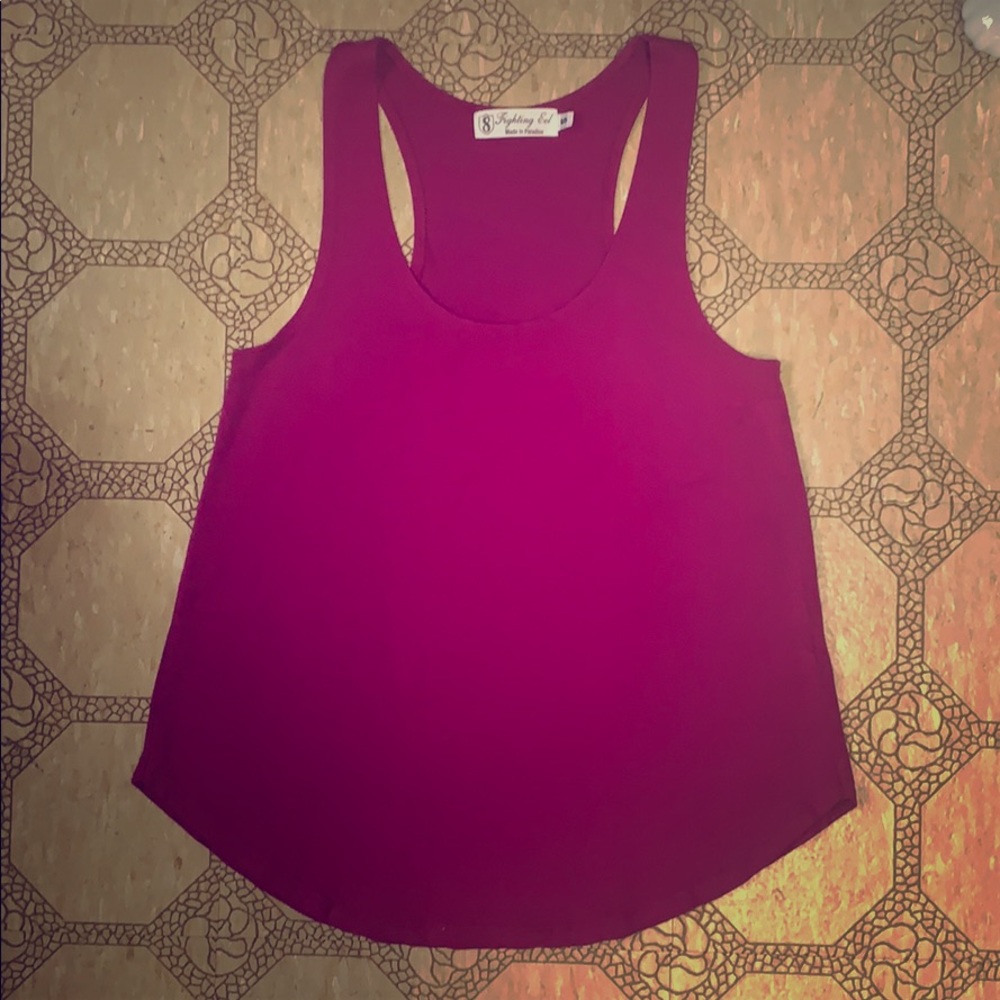 Fighting Eel racerback tank in Fuchsia SZ Sm